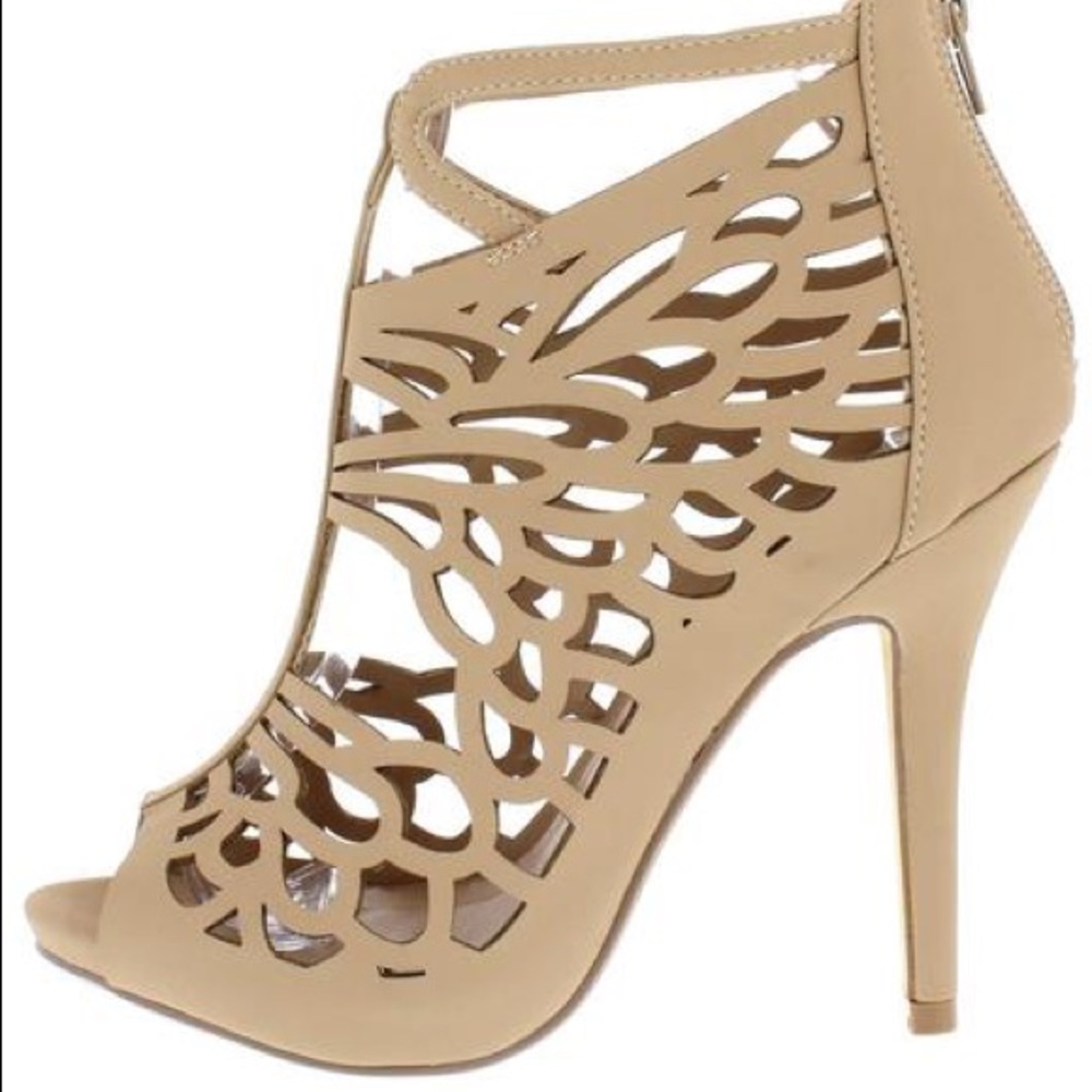 COPY - Tan Caged Heels